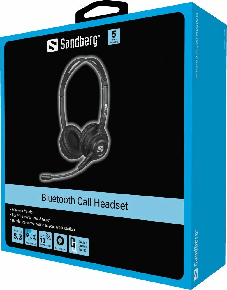 Kufje Sandberg 126-43 Bluetooth on-ear me mikrofon, 20h, 10m, të zeza