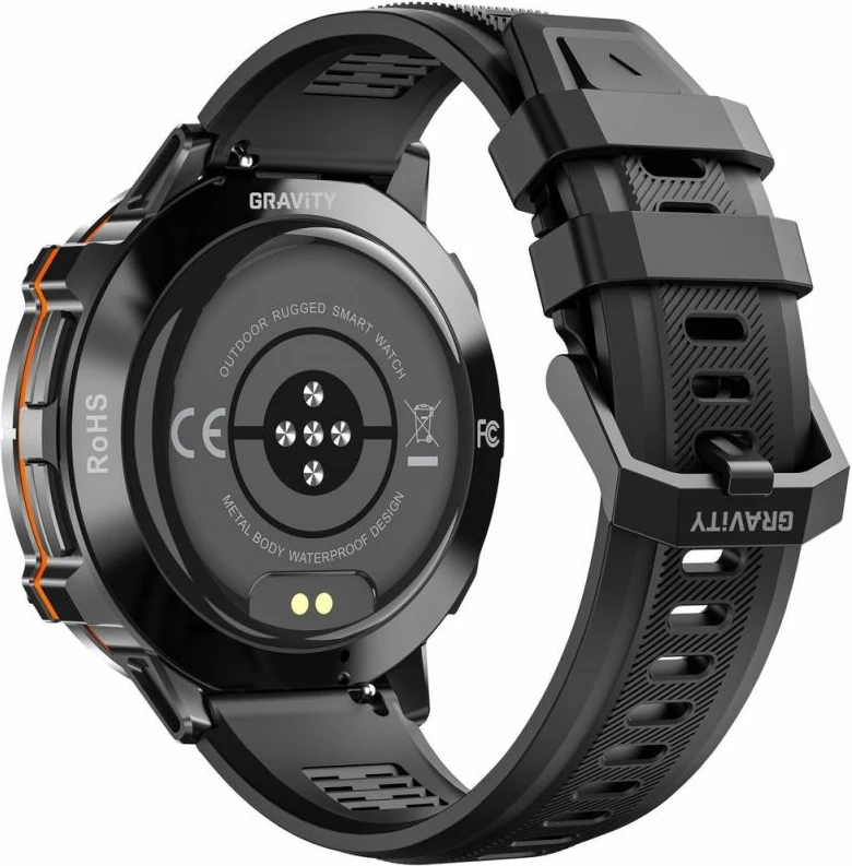 Smartwatch Gravity GT42-1, i zi, set me rrip silikoni dhe byzylyk