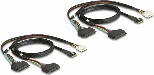 Kartelë zgjerimi PCIe DeLOCK PCI Express 4.0 x16, 4x U.2 (SFF-8639) NVMe, low profile, 64 Gbit/s