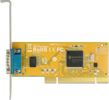 Kartë PCI DeLOCK 1x Serial RS-232 (DB9), argjend