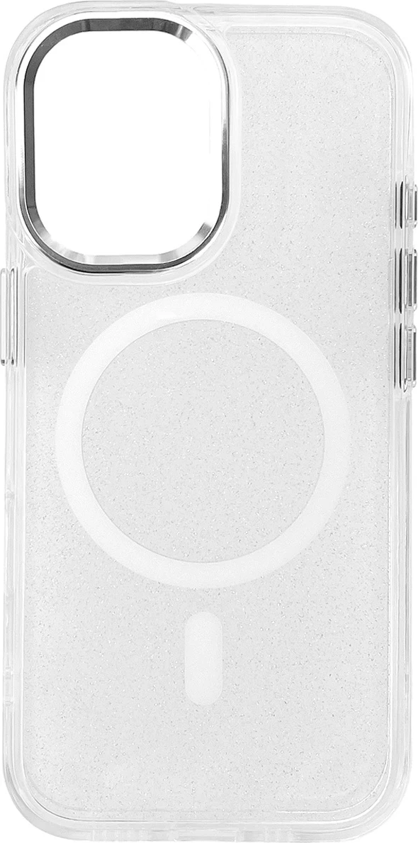 Mbështjellës Hurtel Glitter Case me MagSafe për Samsung Galaxy S25 Edge, Bardhë