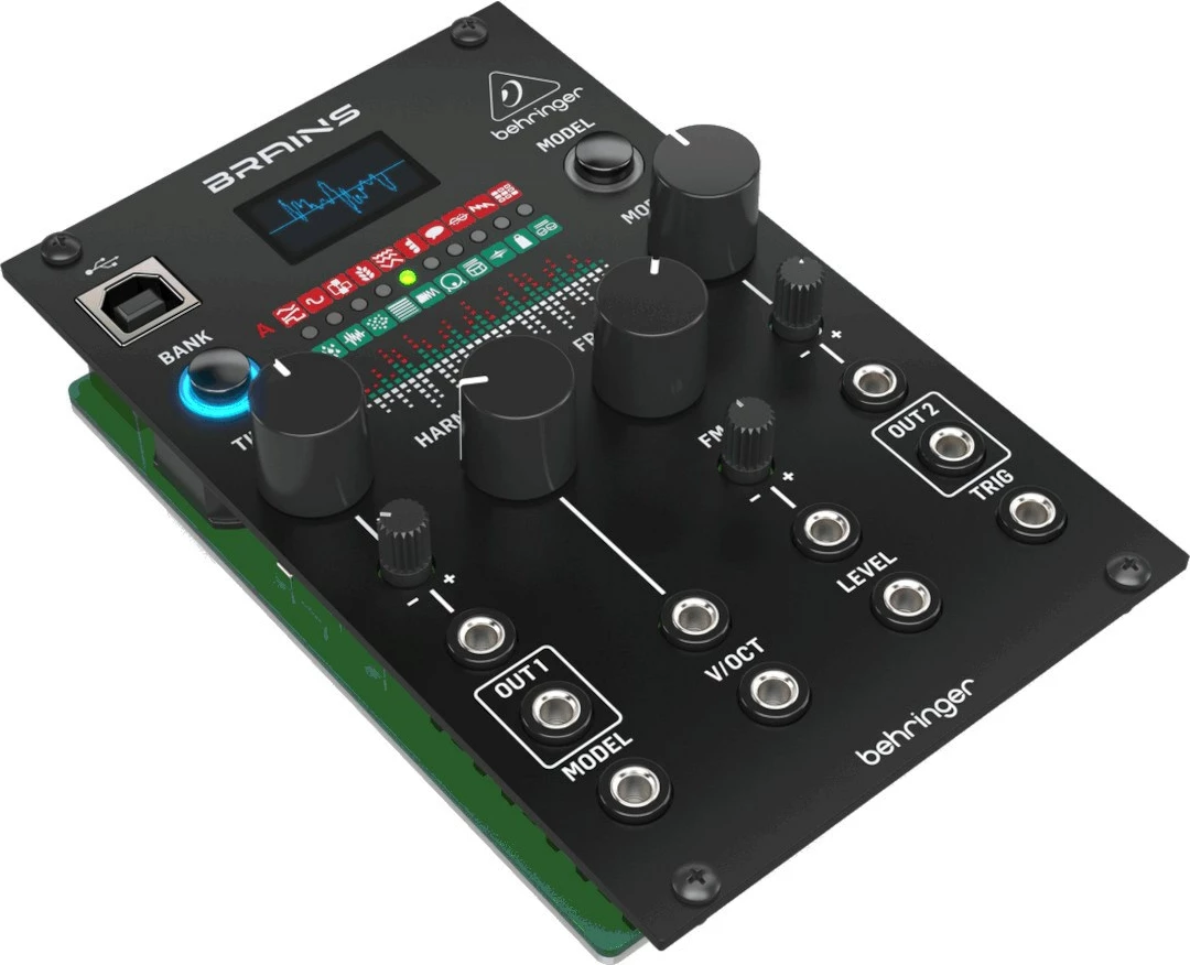 Modul sintetizues Behringer BRAINS, multi-engine oscillator për Eurorack, 16 bit, 96 kHz, zi
