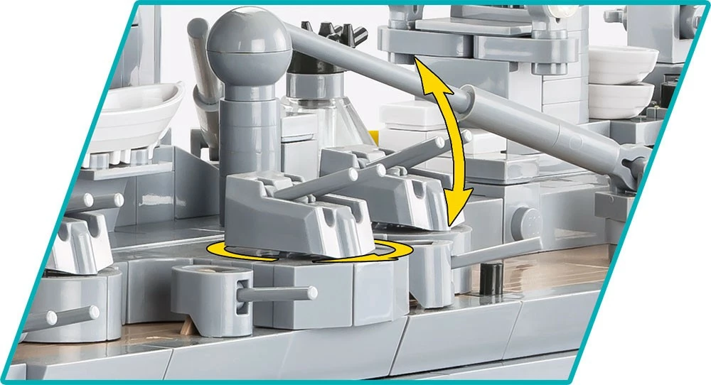 Set ndërtimi Cobi Klocki Battleship Gneisenau, 2417 pjesë, Historical Collection, gri/e kuqe