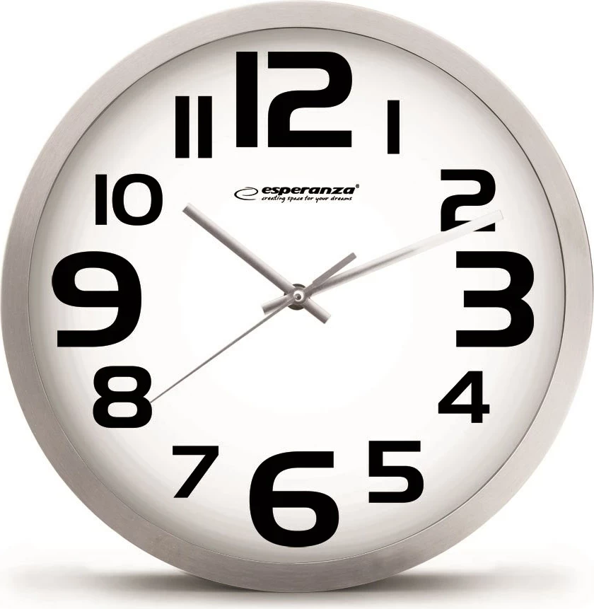 Orë muri Esperanza EHC013W, Ovale, Kuarc, E zezë