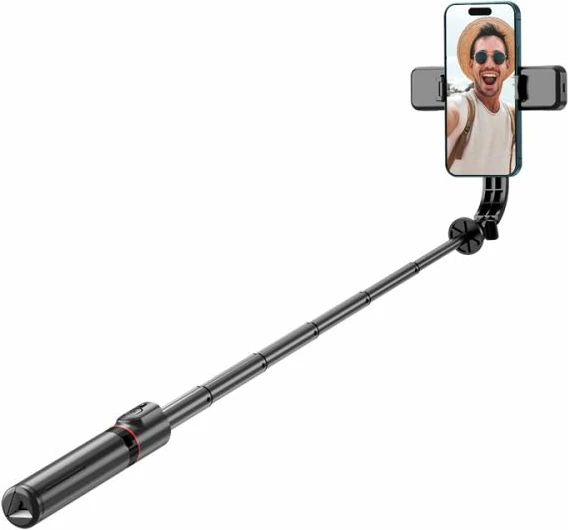 Selfie stick me tripod Tech-Protect L05S me Bluetooth dhe dritë LED, i zi