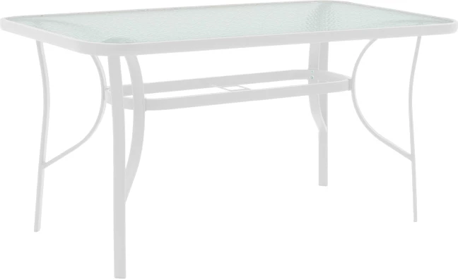 Tavolinë me karrige Valor-Calan I set prej 5 copash metalike bardhë-kafe 120x70x70cm