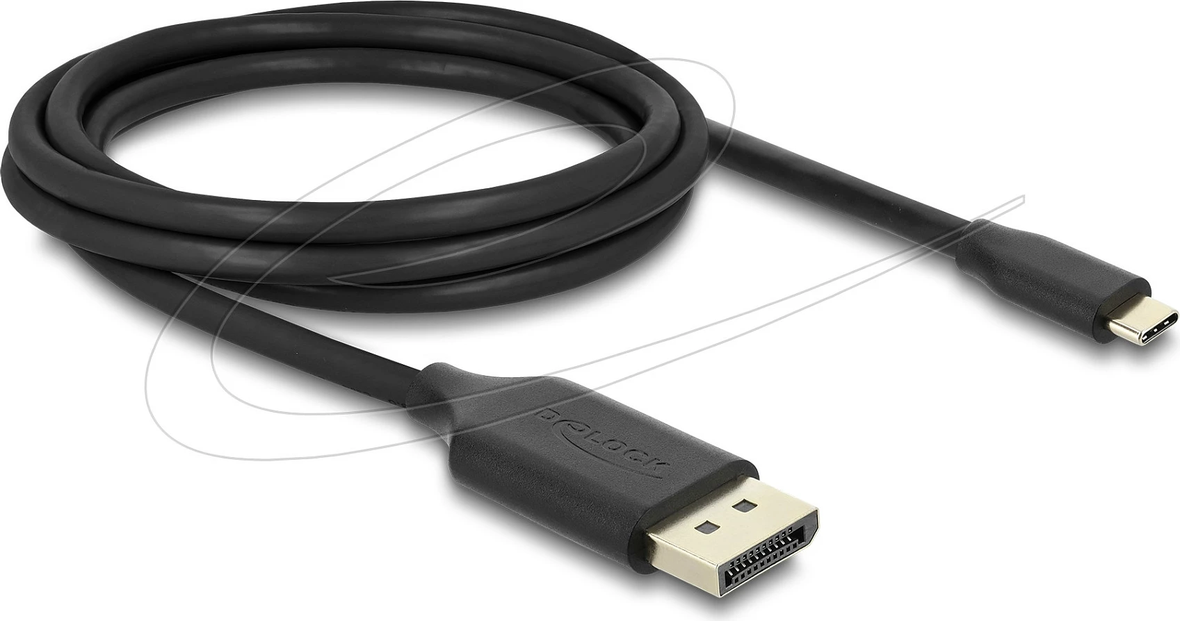 Kabllo DeLOCK USB-C në DisplayPort 1.4, 2 m, 8K 60Hz, HDR, e zezë
