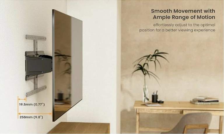 Mbajtëse muri për TV/monitor Equip 43"-90", VESA 100x200-600x400, 50 kg, e zezë