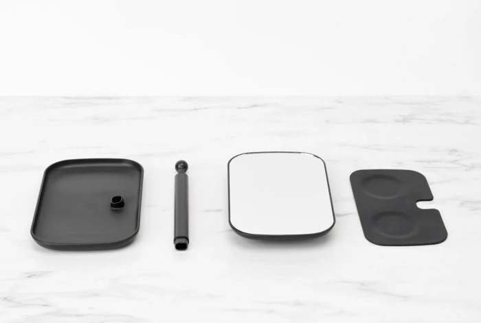 Pasqyrë tavoline Brabantia ReNew 280702 me tabaka ruajtëse, gri e errët