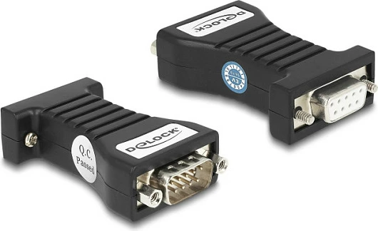 Izolator RS-232 DeLOCK 64314, DB9 mashkull/femër, full duplex, i zi