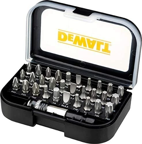 Set bitash për kaçavidë Dewalt DT7944TS, 31 copë me adaptor magnetik, në kuti