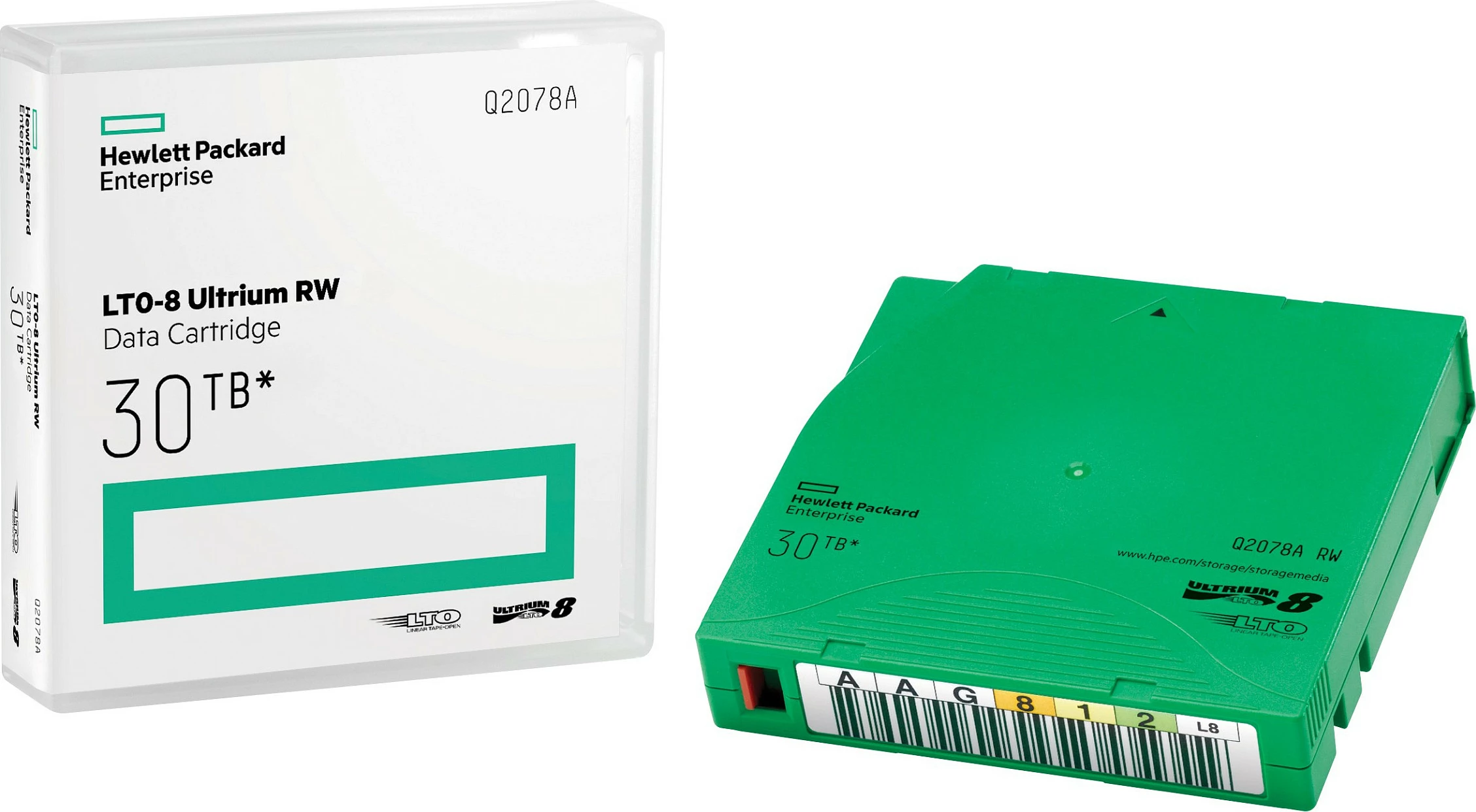 Kasetë të dhënash HPE LTO-8 Ultrium RW, 12TB/30TB, e gjelbër