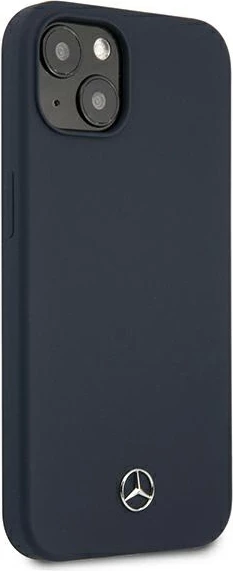 Mbështjellës Mercedes Silicone Line për iPhone 13 mini, 5.4", granat/navy