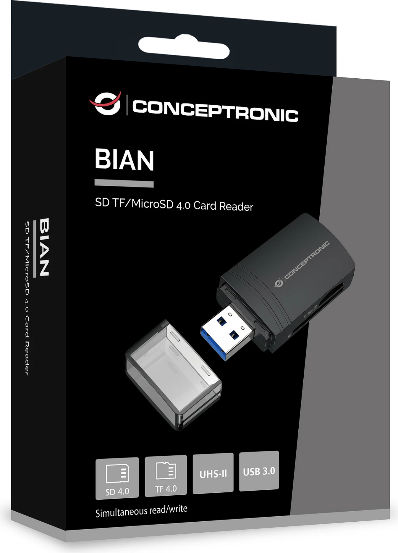 Lexues kartelash Conceptronic BIAN06B, USB 3.2 Gen 1, SD/microSD, 5Gbps, i zi