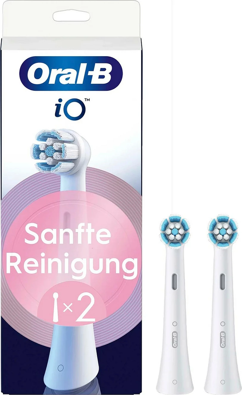 Koka zëvendësuese për furçë dhëmbësh Oral-B iO Sanfte Reinigung 373609, 2 copë, të buta, të bardha