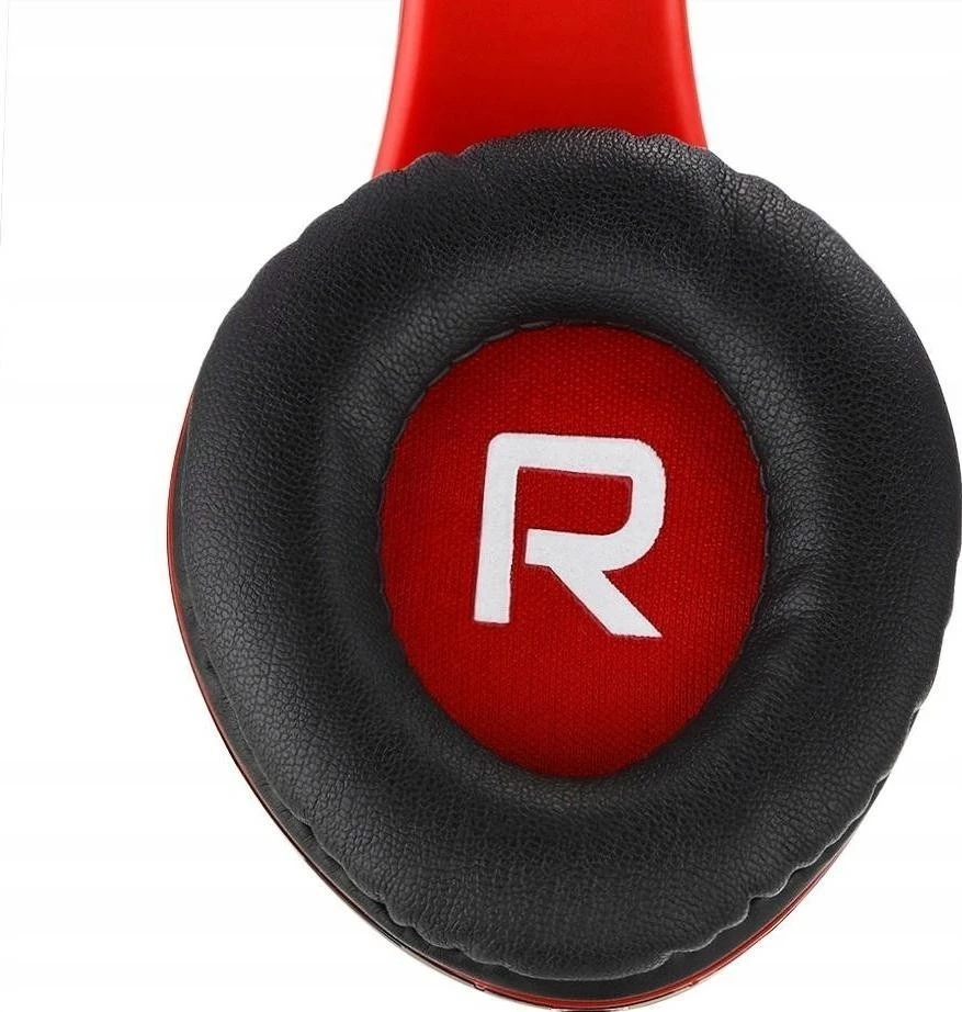 Kufje PowerLocus P2, Bluetooth 5.3, microSD, Radio FM, me mikrofon, on-ear, e zezë/kuqe