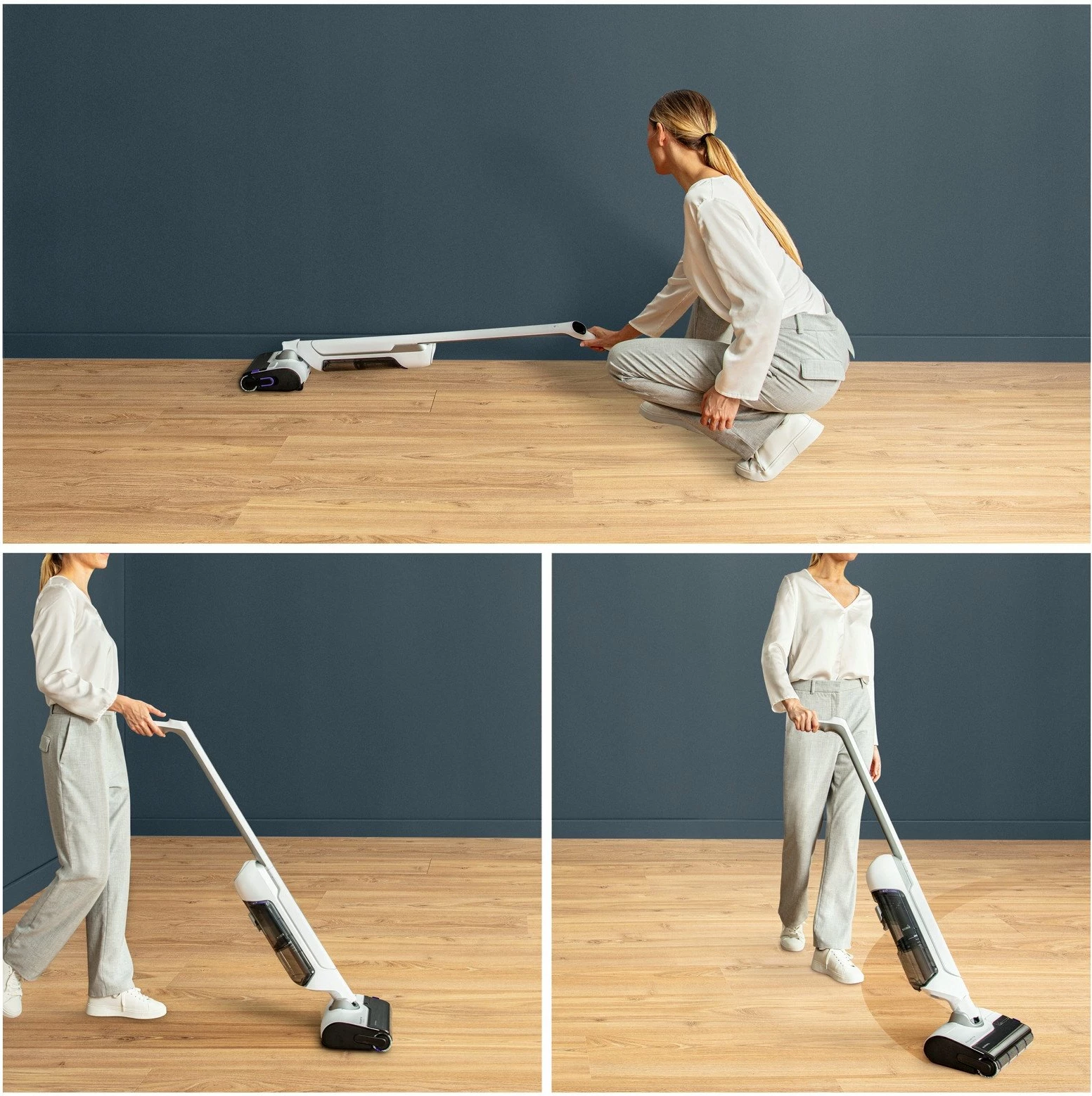 Fshesë pa kabllo 2-në-1 (thithje + larje dyshemeje) Tefal X-Clean 10 GF7540, 21.6V, 0.79L, 60 min, e bardhë