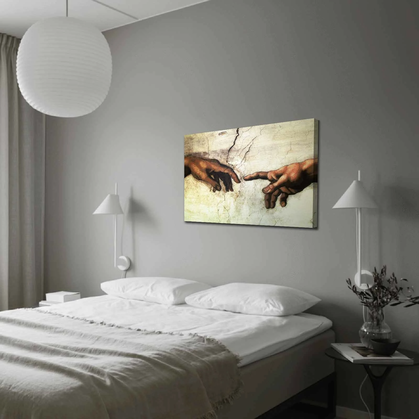 Pikturë dekorative në kanavacë, Michelangelo, shumëngjyrëshe, 70x100cm, kornizë druri