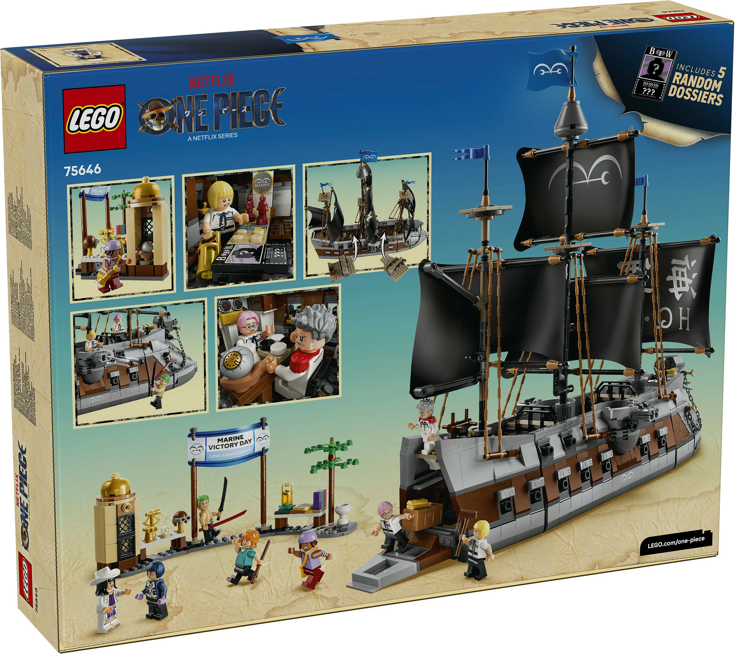 Set LEGO One Piece 75646 Garp’s Marine Battleship, 1705 pjesë, 9+