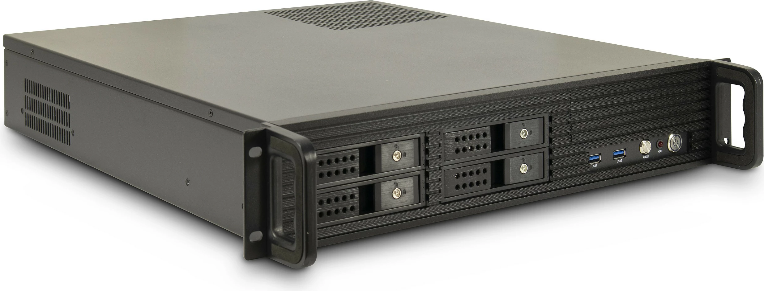 Kasë serveri rack Inter-Tech IPC 2U-2504, 2U 19", micro ATX/Mini-ITX, Hot-swap, e zezë