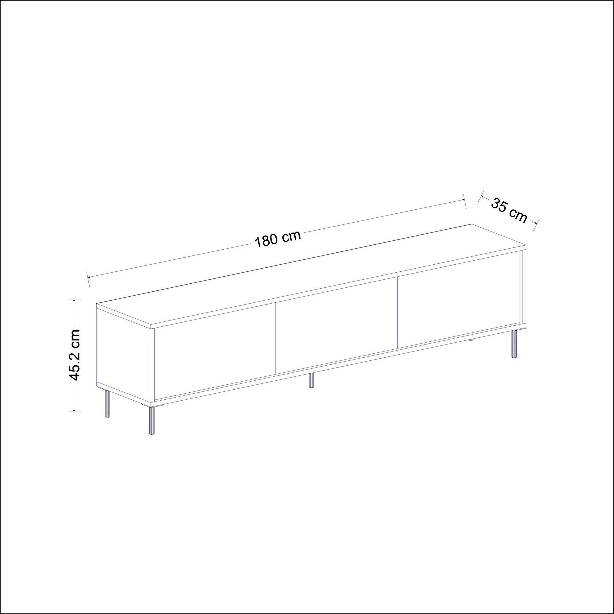 Komodë TV Hanah Home, imazh travertin, ar
