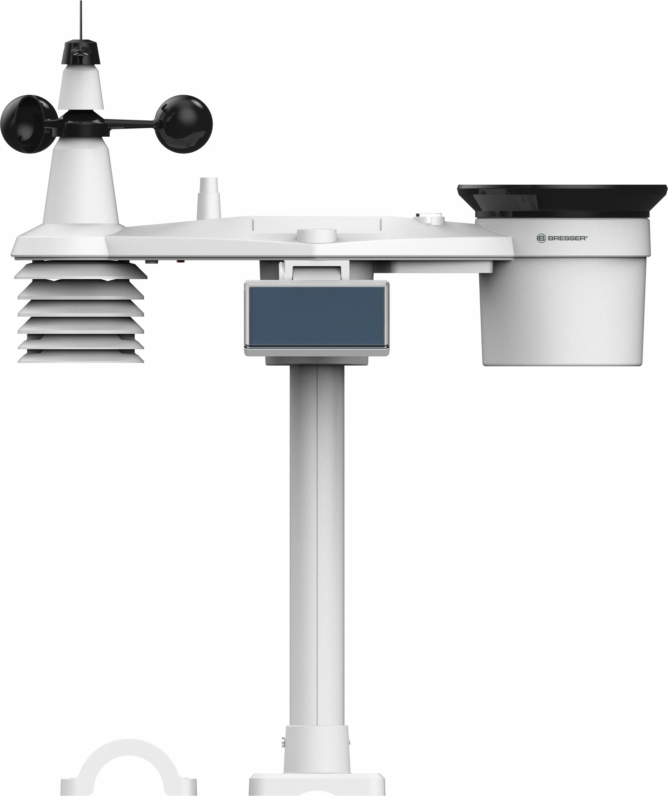 Stacion moti Bresser Wetter Center 7-in-1 solar 6-Tage 4cast Pro SF, i bardhë