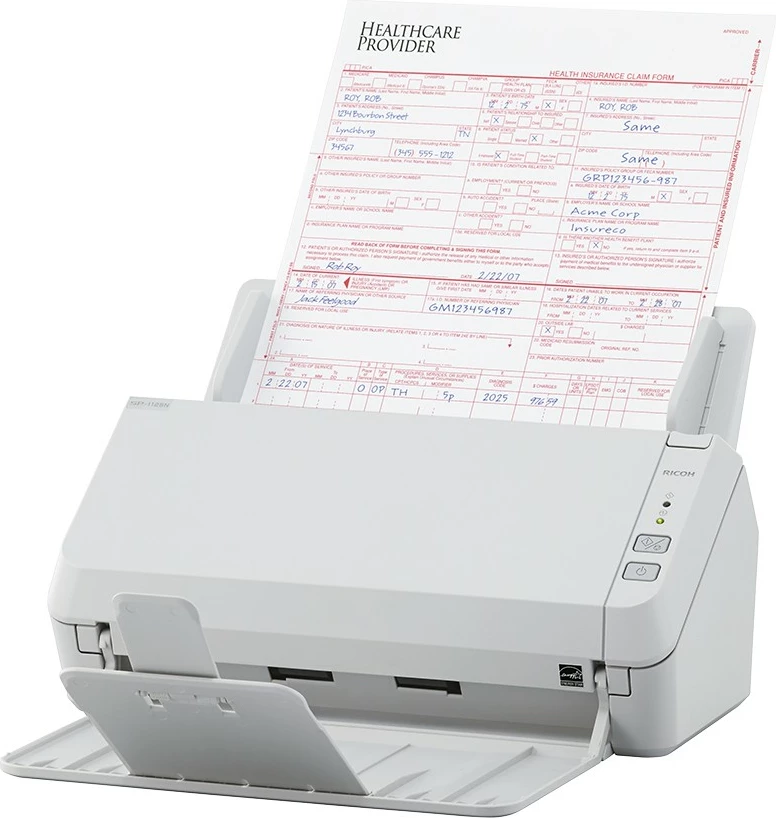 Skaner dokumentesh Ricoh SP-1125N, 25 faqe/min, duplex, Ethernet LAN, USB, i bardhë