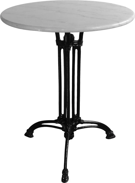 Tavolinë Bastile mermeri hekur i derdhur ngjyrë bardhë-e zezë Φ70x71.8cm