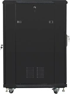 Kabinet rack LANBERG 19" 22U 600x800mm, dyer të perforuara, stojës, i zi