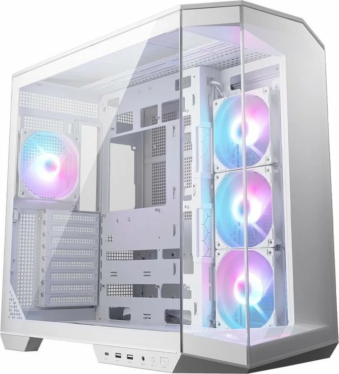 Kasë MSI MAG PANO 100R PZ, Midi Tower ATX, ARGB, Tempered Glass, e bardhë