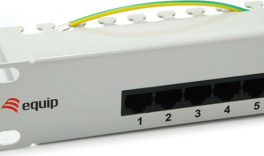 Patch panel Equip 25-port Cat3, rack 1U, metal, gri
