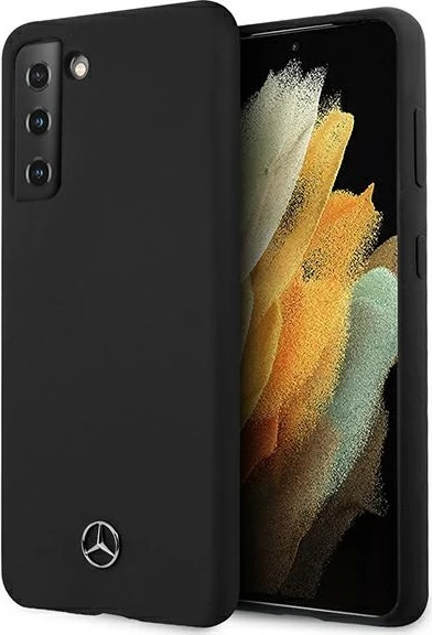 Mbështjellës Mercedes MEHCS21MSILBK për Samsung Galaxy S21+, Silicone Line, i zi
