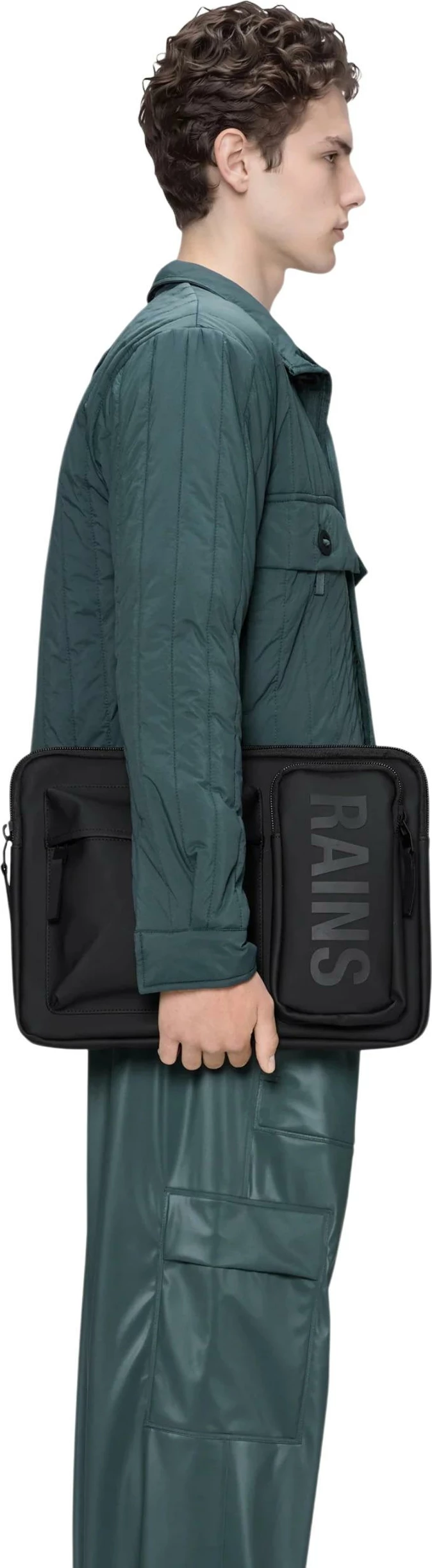 Këllëf për laptop për meshkuj Rains Texe Laptop Case 15/16 W1, i zi