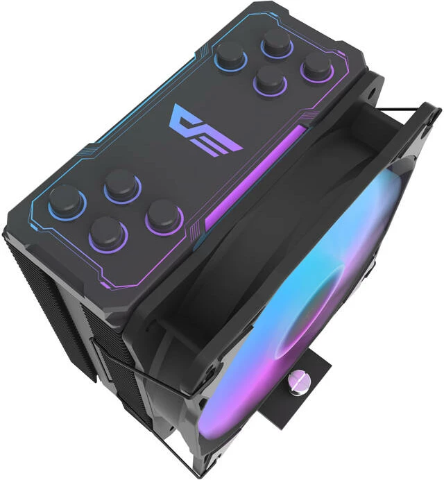 Ftohës CPU Darkflash Z4 PRO MIST, 120mm PWM, 4x heatpipe 6mm HDT, TDP 200W, ARGB, kompatibilitet Intel LGA1700/1200/115x & AMD AM4/AM5, zi