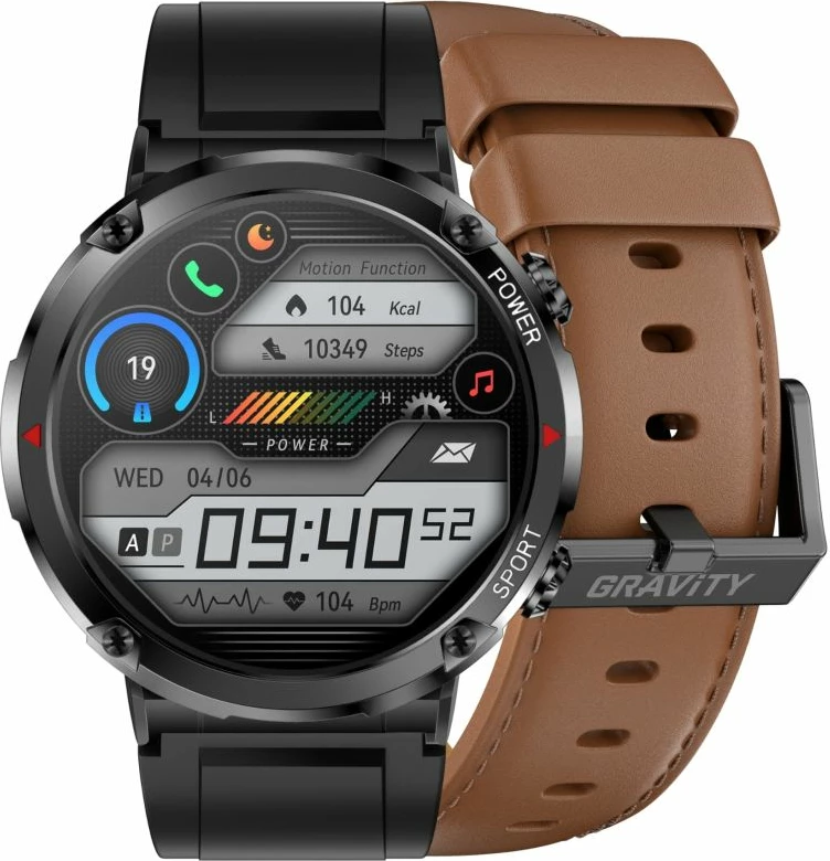 Smartwatch Gravity unisex, e zezë