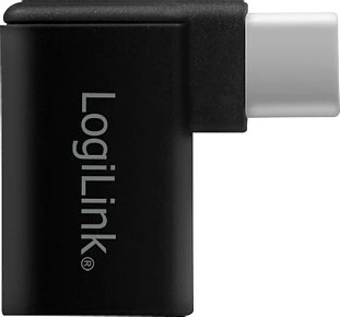 Adapter USB-C në USB-A LogiLink, USB 3.2 Gen1, kënd 90°, i zi