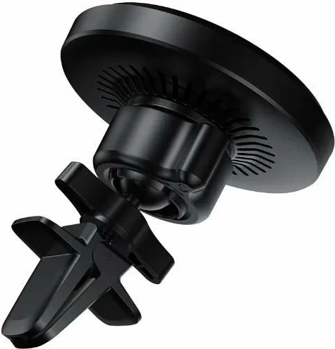 Mbajtës telefoni Quik QM-910 magnetik me karikim wireless 15W, USB-C, montim në grilë ventilimi, i zi, set