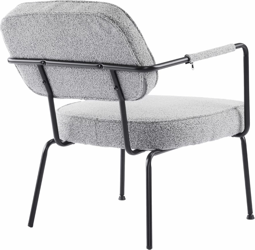 Karrige e ulët Prisley, ngjyrë gri e çelët, 73x66x78