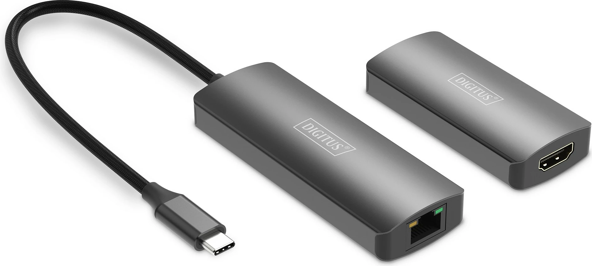 Extender video Digitus 4K, USB-C - HDMI, 30 m, i zi