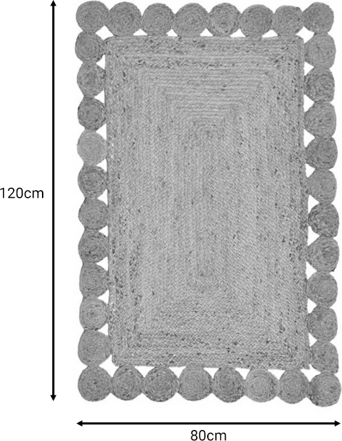 Qilim Inart Doze, ngjyrë bezhë, 100% jute, 120x80x1cm