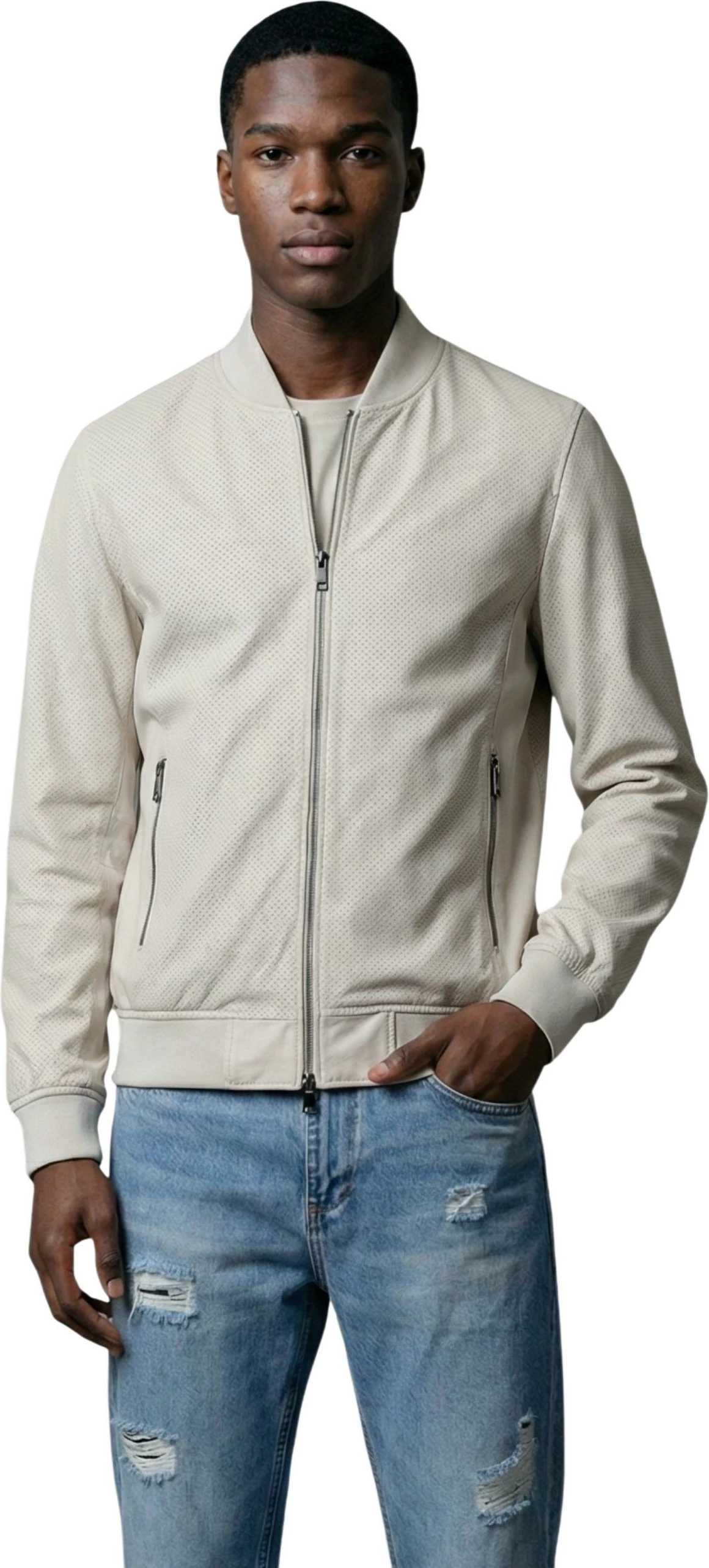 Jakne për meshkuj YOS Bomber Eco Dainetto P1340006, gri perle