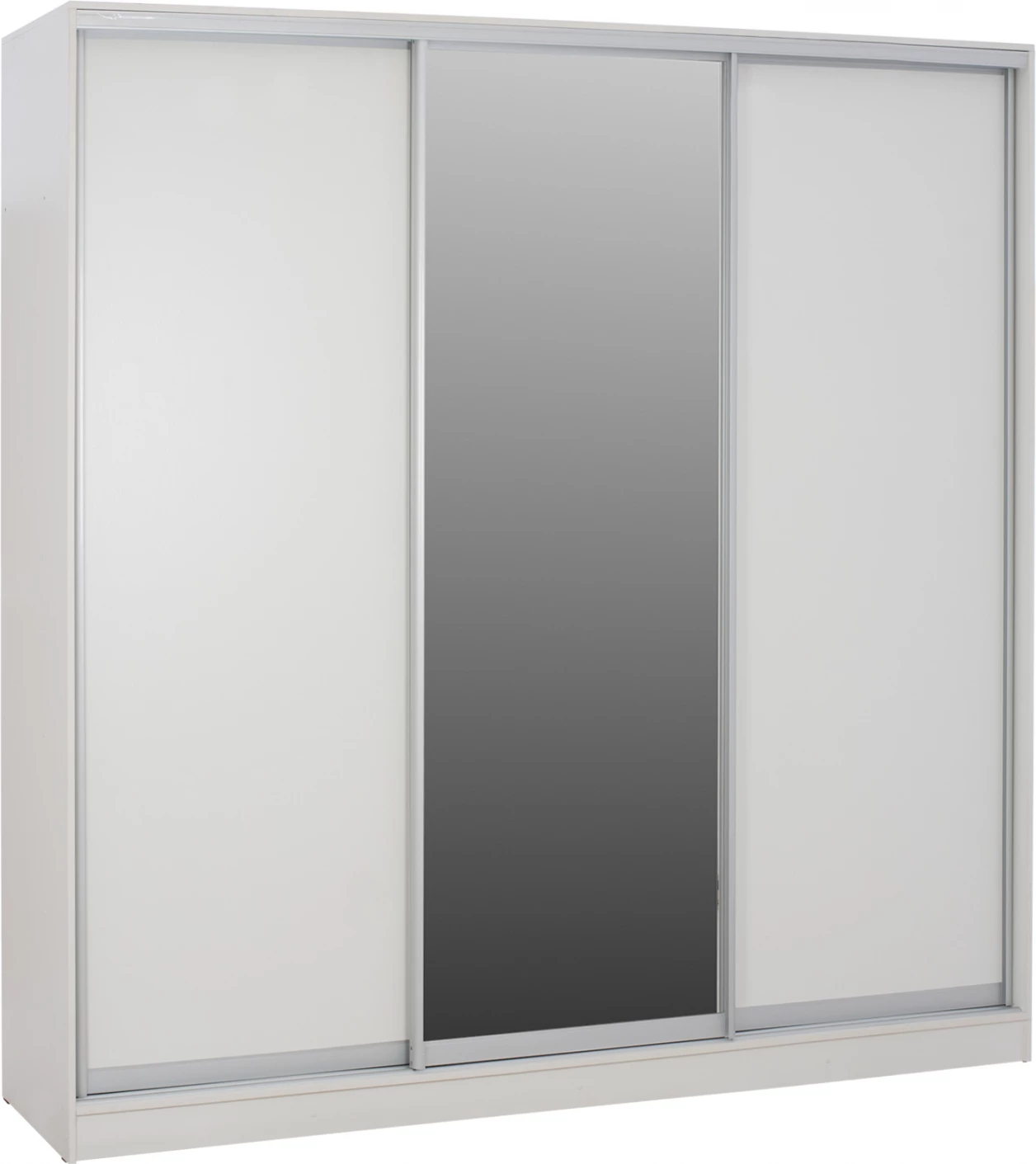 Dollap rrëshqitës me 3 dyer, ngjyrë e bardhë, FH2462.03, 240x60x240 cm