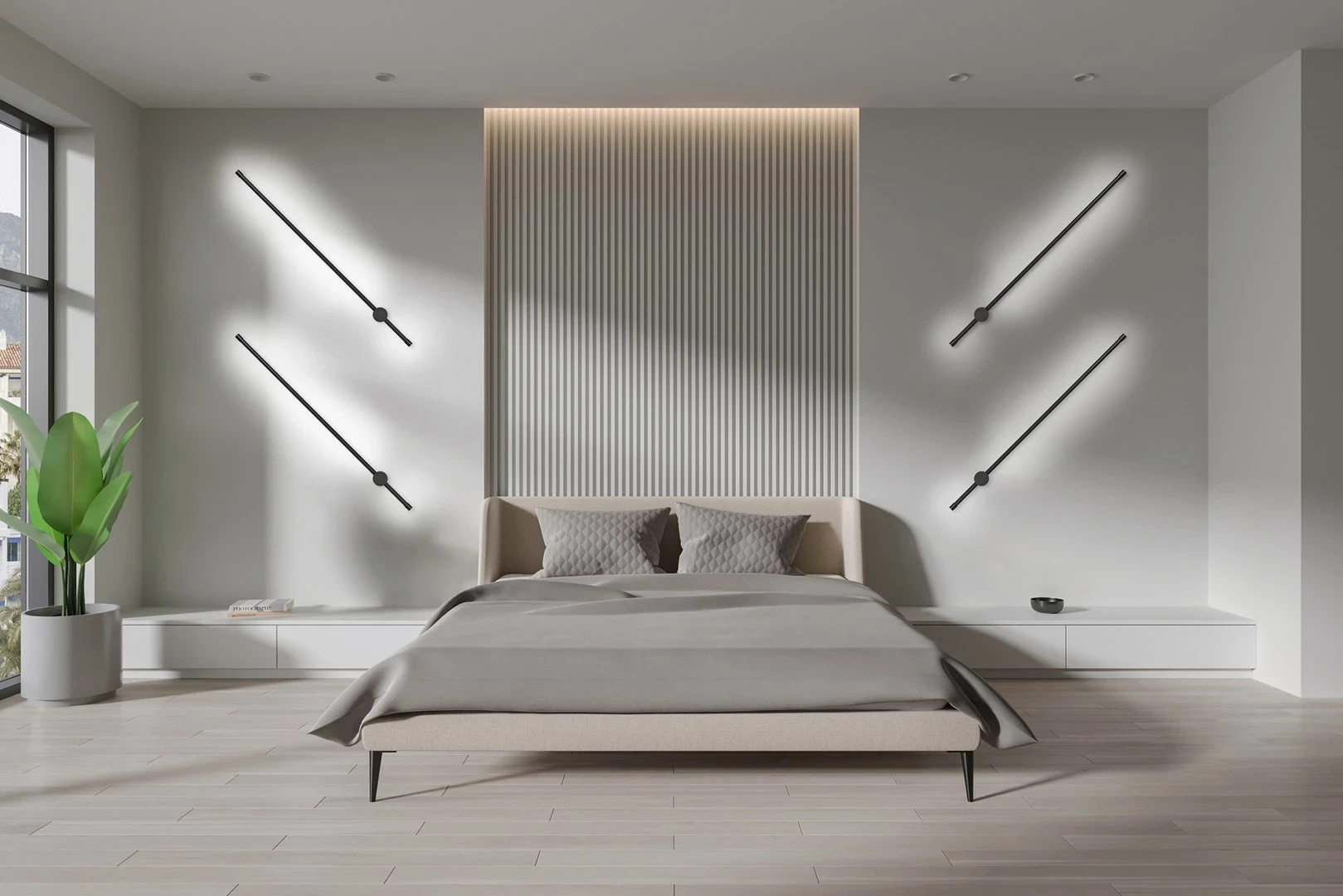 Llambë muri Activejet AJE-HILTON, LED, 9 W, Alumini, E zezë