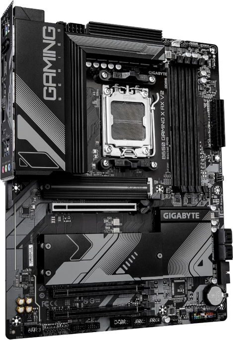 Pllakë amë GIGABYTE B650 GAMING X AX V2 ATX AM5 DDR5 WiFi 6E 2.5GbE, e zezë, me antena WiFi
