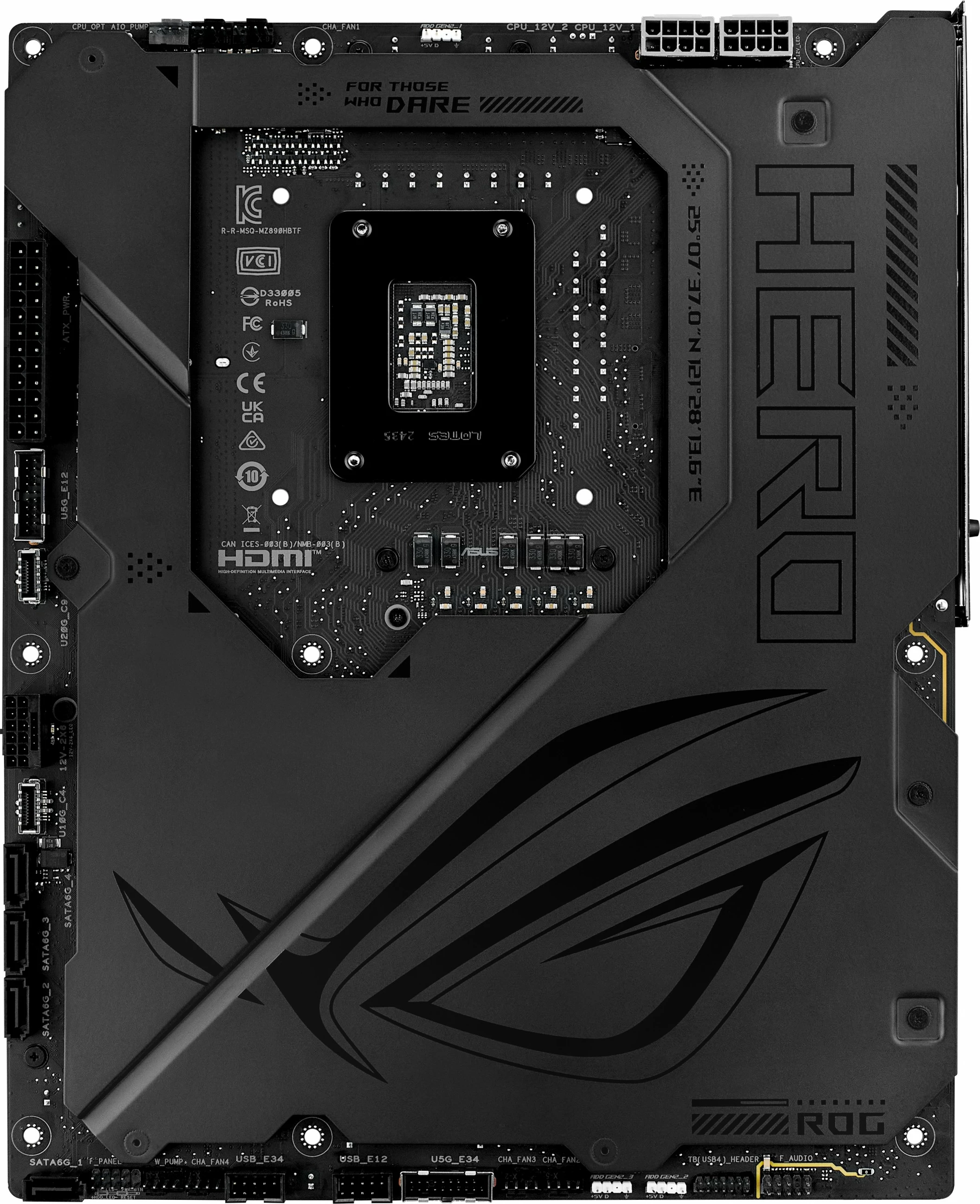 Pllakë amë ASUS ROG MAXIMUS Z890 HERO BTF, Intel, LGA 1851, DDR5, 256 GB