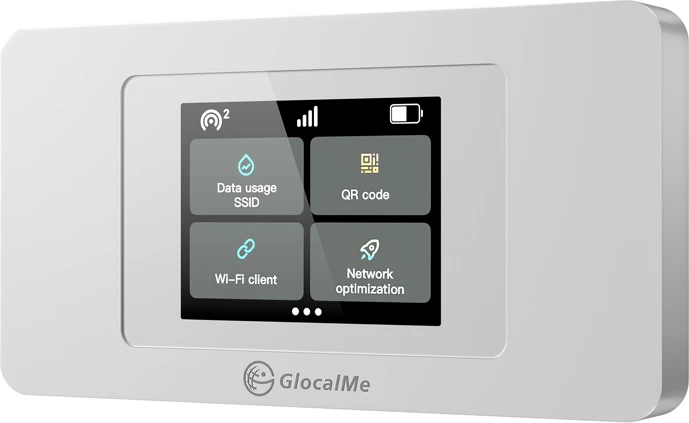 Ruter portabël Wi-Fi GlocalMe Duoturbo, CloudSIM, 4G/LTE, 3500 mAh, Bardhë