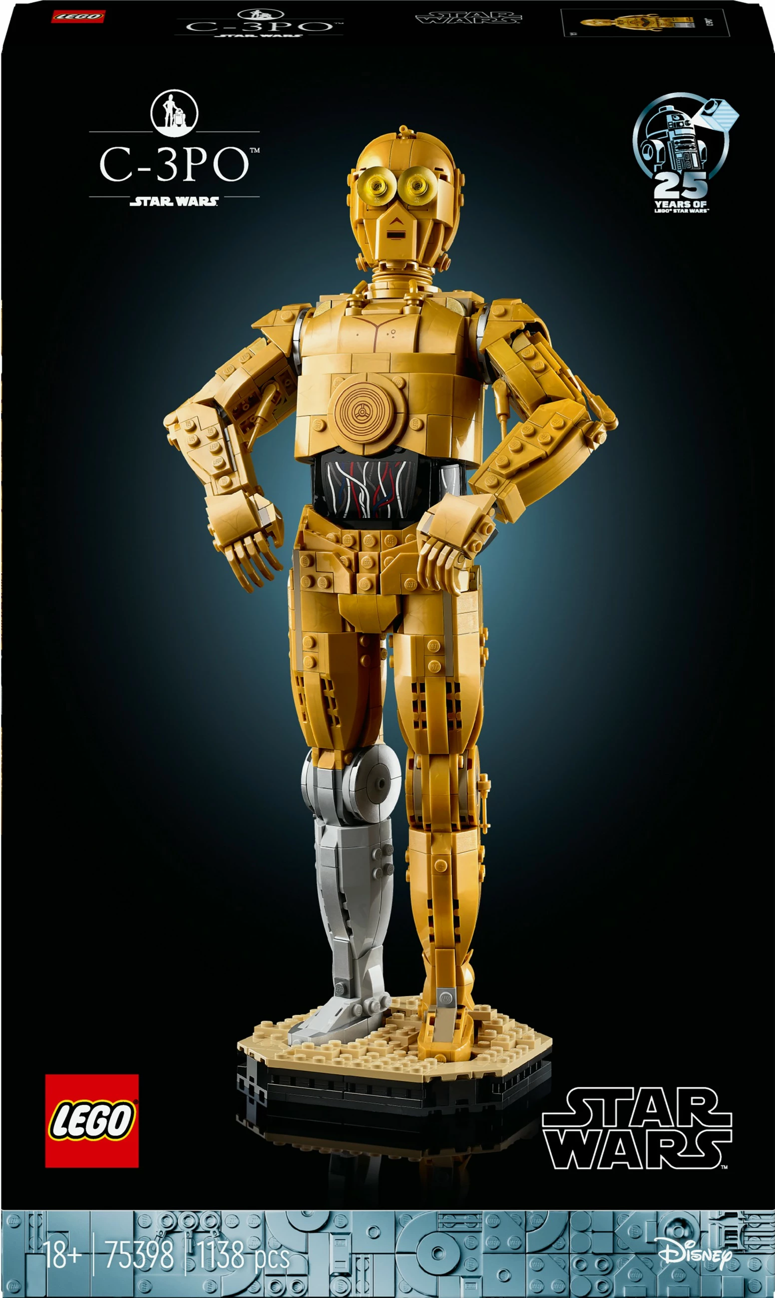 Set ndërtimi LEGO Star Wars C-3PO 75398, 1138 pjesë, multikolor