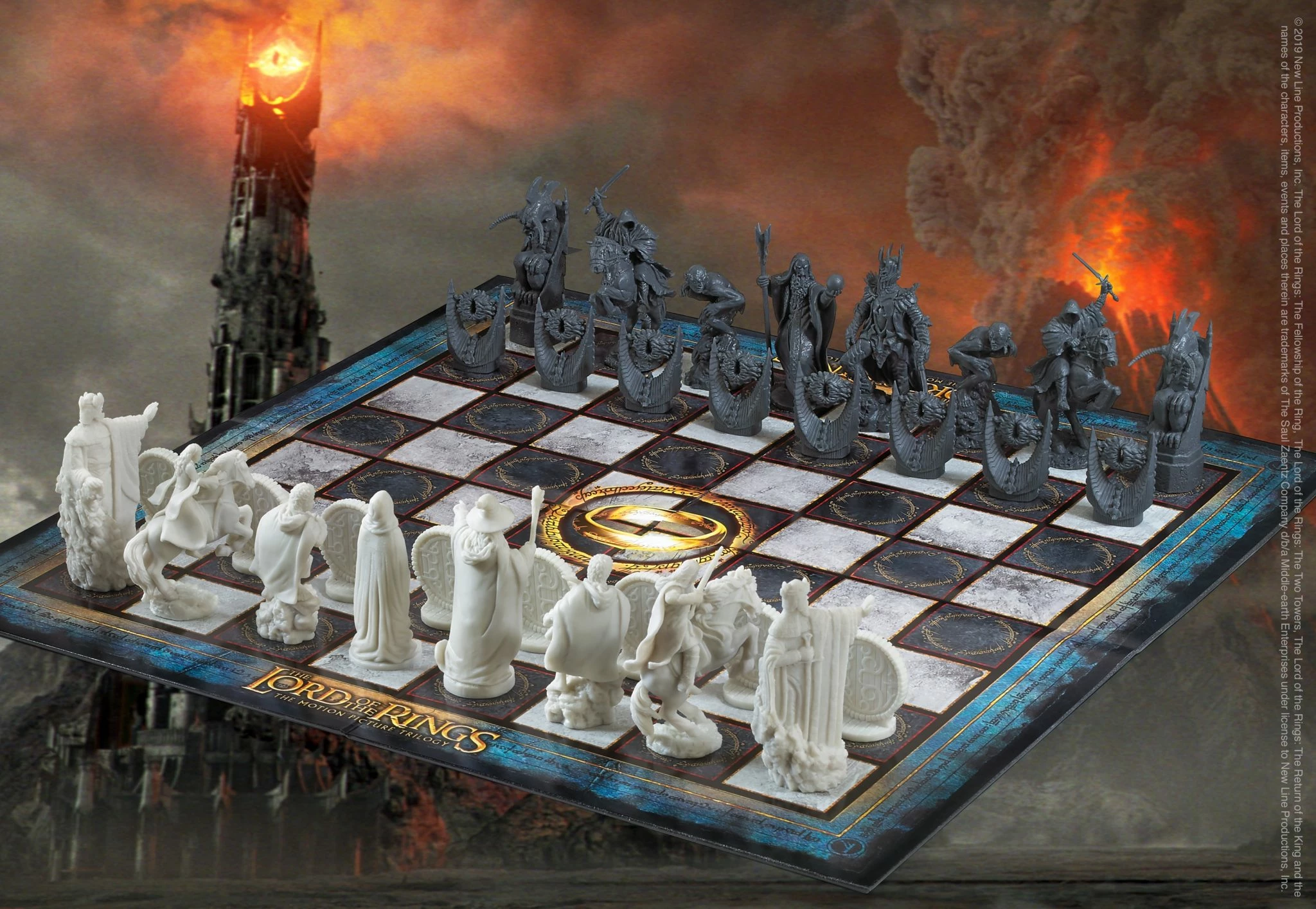 Set shahu NOBLE COLLECTION The Lord of the Rings Battle for Middle-Earth, 32 figura, tabelë 47 x 47 cm