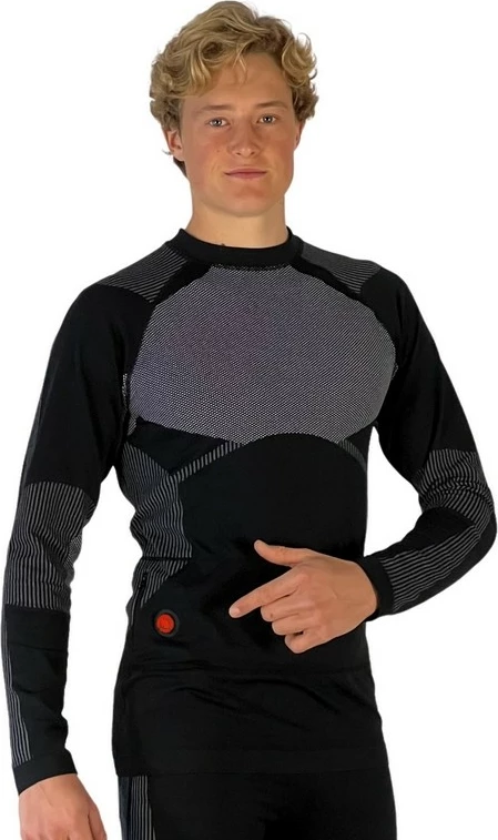 Set të brendshme termoaktive me ngrohje Glovii GXB, madhësi L, e zezë, set (pantallona + bluzë) + 2 bateri + karikues