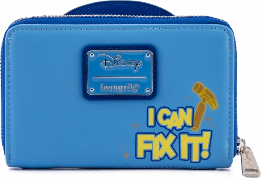 Portofol Loungefly Disney Wreck-It Ralph Fix-It Felix Zip Around, lëkurë vegane, blu